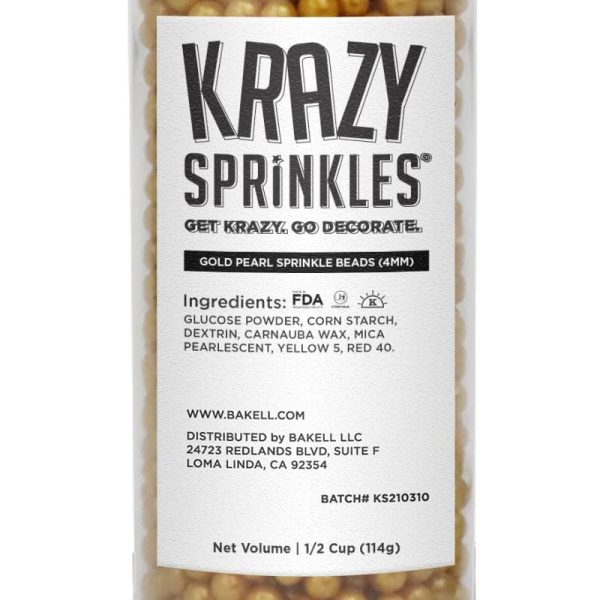 Rose Gold Pearl Sprinkles, Krazy Sprinkles